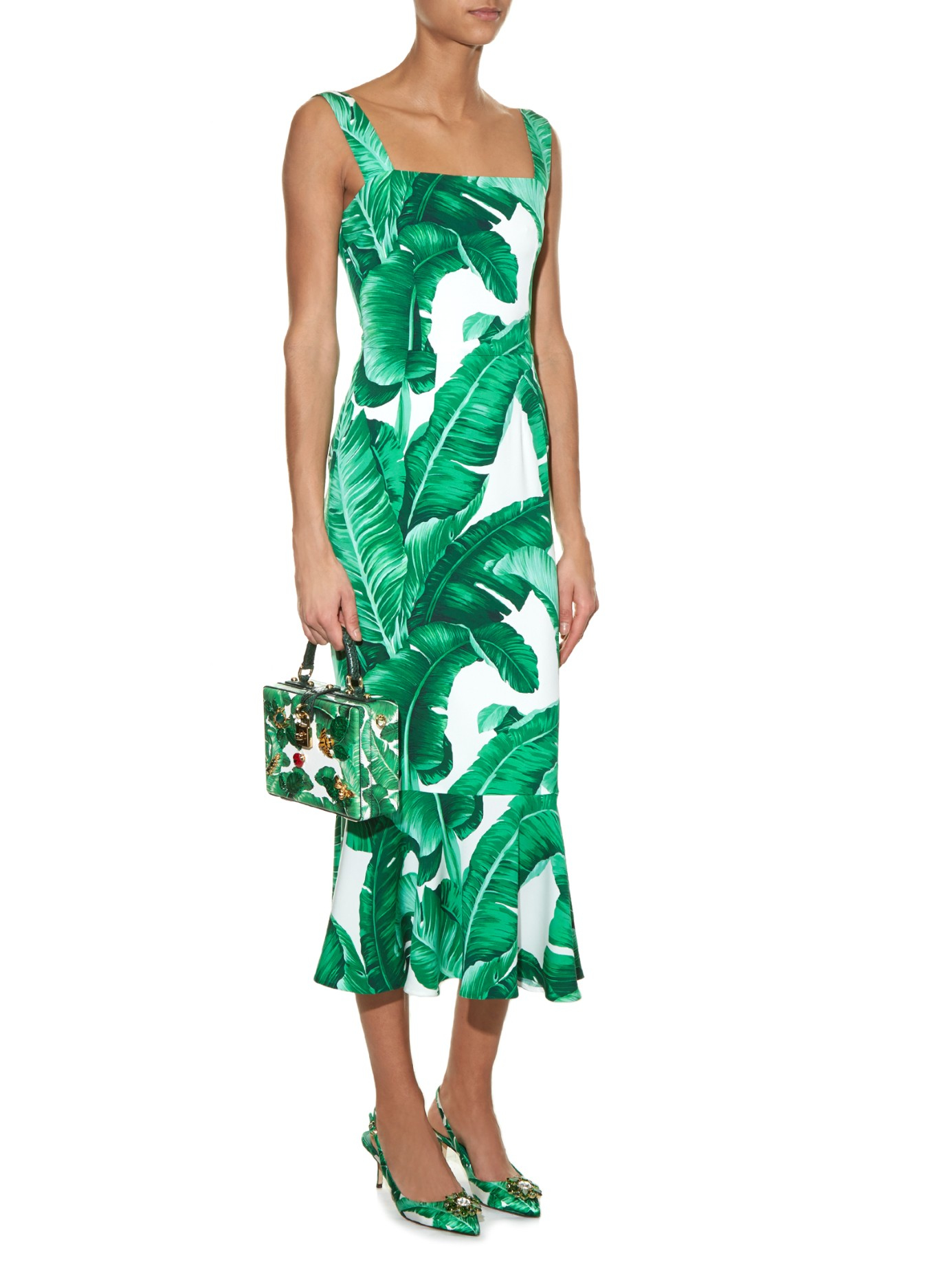 Dolce gabbana green dress cheap